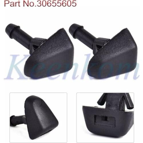 2PCS Front Windshield Washer Nozzles 30655605 For 2003-2014 Volvo C30 S80 C70 S40 S70 V40 V50 XC70 XC90