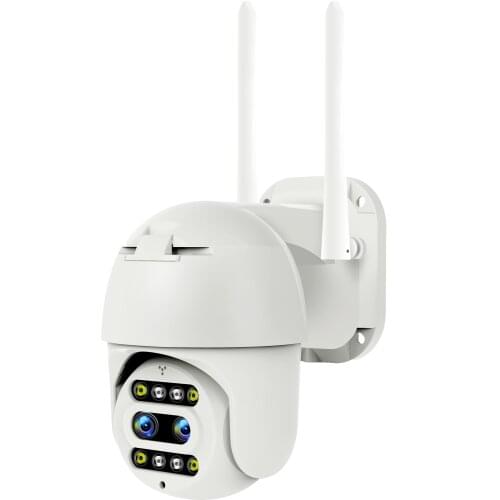 3MP 1080P Dual Lens 10X Zoom Outdoor Water-proof Wireless PTZ IP Camera AI Face Motion Detection Home Security CCTV Monitor