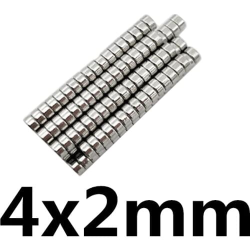 50/100/200pcs 4x2 mm Rare Earth Magnets Diameter 4x2mm Small Round Magnets 4mm*2mm Permanent Neodymium Magnets 4*2 mm