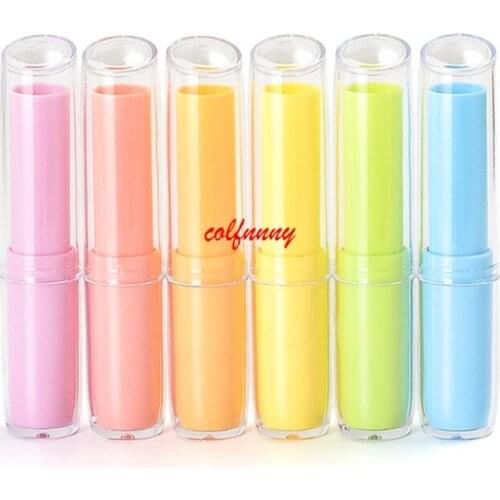 500pcs/lot Fast Shipping Empty Colorful lip balm lipstick tube bottle Mouth Lip Balm Stick Sample Cosmetic Container
