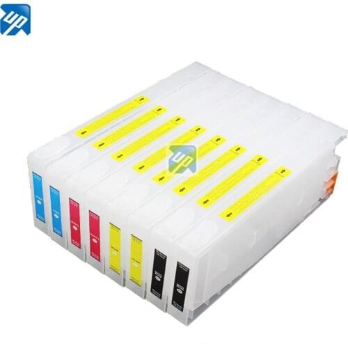 8pcs pro7400 9400 CISS 350ml Refillable Ink Cartridges for epson pro 7400 9400 with chip free shipping