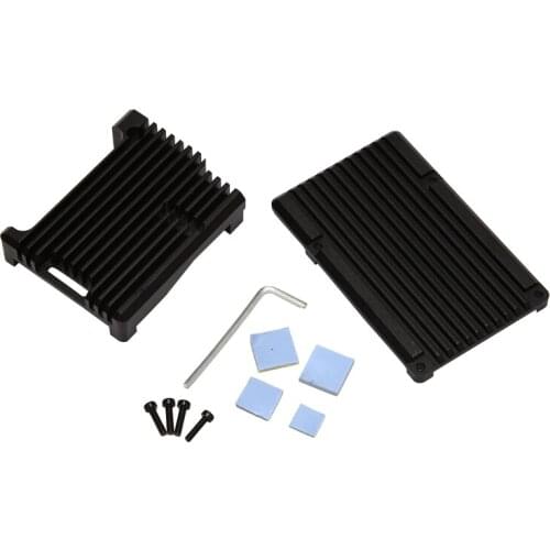For Raspberry Pi 3 Aluminum Case Metal Shell Black Enclosure for RPI Raspberry Pi 3B / 3B