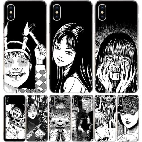 Junji Ito Terror Horror Anime Cover Phone Case For Iphone 12 11 Pro 7 6 X 8 6S Plus XS MAX + XR 5S SE 10 9 Art TPU Coque Capa Sh