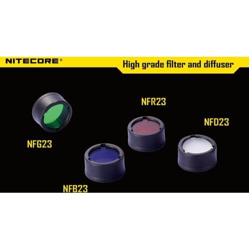 Free shipping 1pc Nitecore Colour Filter(22.5mm) NFR23 NFB23 NFG23 NFD23 suitable for the flashlight with head of 22.5mm