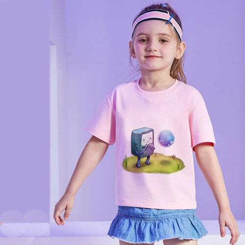 Games Play Bubbles Retro Print Childrens Short Sleeve T-shirt Harajuku T-shirts Boy Kid And Girls Tops Shirts Childrens Tshirt