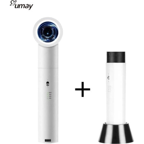 Smart Portable Hair Dryer with USB Port 2 Rechargeable Battery for Pet Baby Art Painting Travel Outdoor Camping