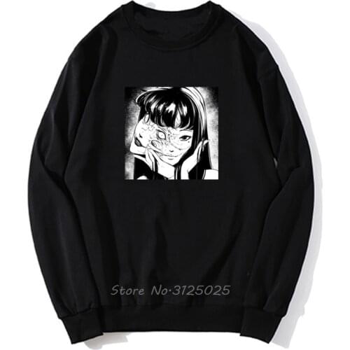 Junji Ito hoodies Japanese Anime Manga Japan Weeaboo Otaku Horror Hoodie Men Autumn Winter Pullover Sweatshirt Streetwear