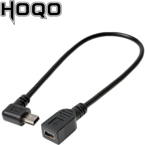 90 degree Right angle Mini USB Extension Cable Panel Mount Sync Date Charge for Motherboard Mini-USB Male to Female Cord