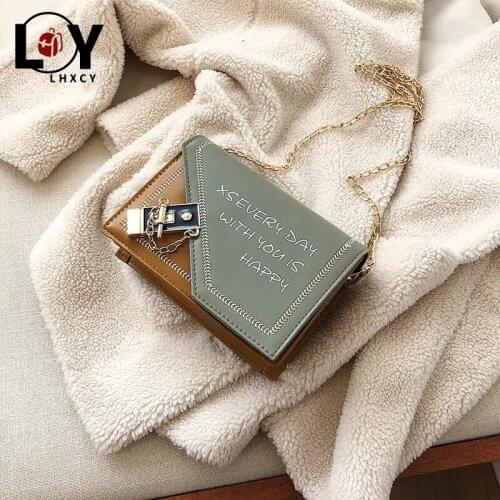 LHXCY Korean Style Flip Pu Leather Purses And Handbags Fashion Chain All-match Shoulder Bag High Quality Shopping Crossbody Bags