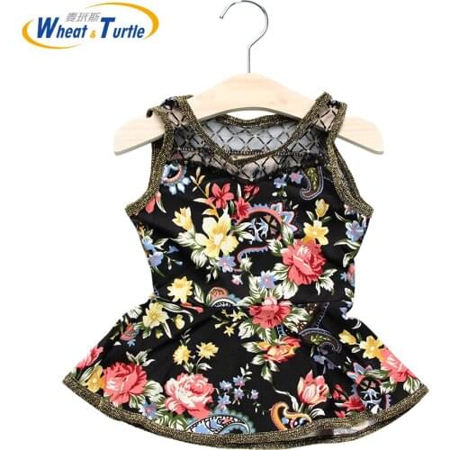 [Wheat Turtle] Summer Baby Girl Dress Mini Dress For Kids Childrens Flower Clothes Princess Dress Infant Girl Evening Dresses