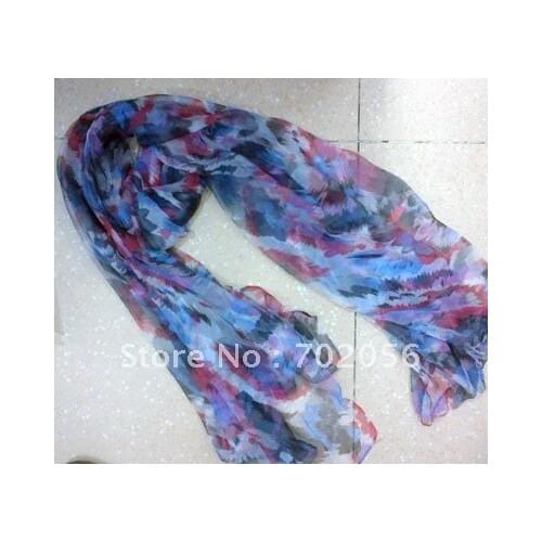 Fashion 100% silk scarf Shawl,Wraps Scarves Neckscarf 180*110cm 16pc/lot mixed design#2054