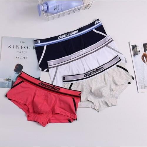 Aussiebum mens underwear mens boxer shorts seamless boxer shorts in summer youth personality fashion sports pants