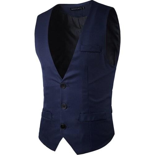 Mens Gentleman Formal Single Breasted Dress Suit Vests 2020 Fashion Slim Fit Sleeveless Men Vest Waistcoat Business Gilet Homme