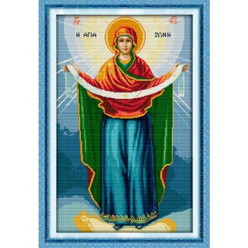 Religious belief(3) cross stitch kit people 18ct 14ct 11ct count print canvas stitches embroidery DIY handmade needlework