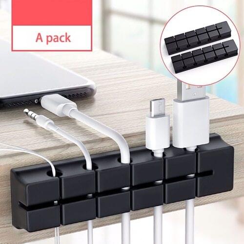 Household Desktop Data Line Organization Tool The Charging Cable Desktop Flexible Cable Organizer Cable Clamp Holder Sort Out
