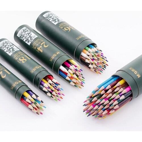 Office School Supplies Colored Pencils.Painting.Colored Lead. Barreled Wooden Poles 12/18/24/36/48 Colors Wooden Lead Pencil