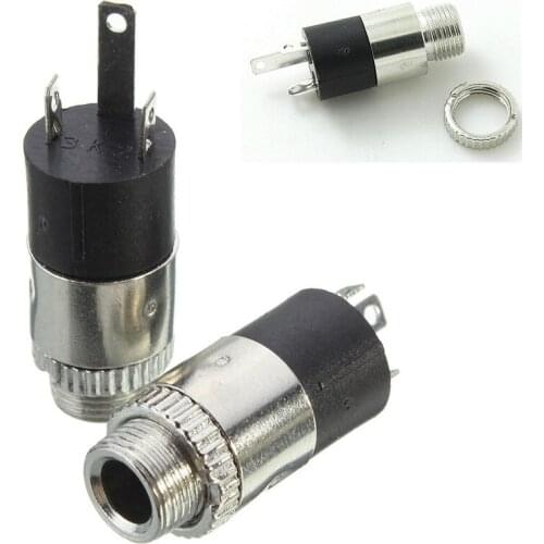 20Pcs 3.5mm PJ392 Stereo Headphone Connector Adapter Power Plug Audio Video Jack Socket Plug with Nut
