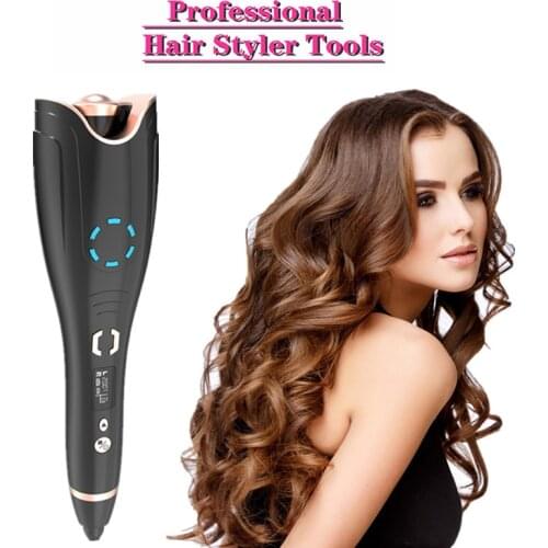 Auto-rotating Curling iron Multifunctional USB Charging Curling Iron LED Display Ceramic Wave Curling Iron