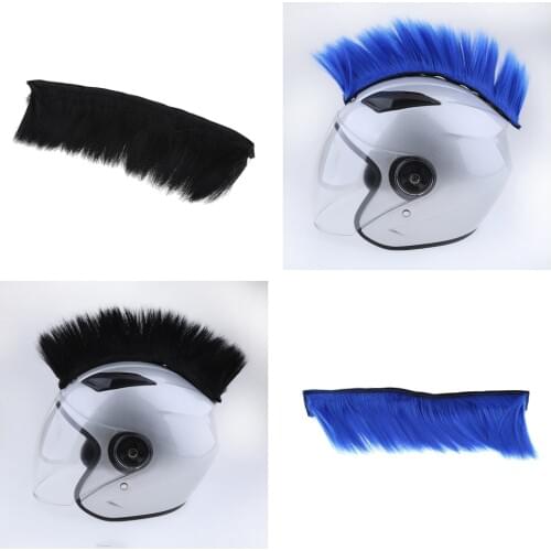 2 x DIY Helmet Mohawk Hair Punk Hair For Motorcycle Ski Snowboard Helmets