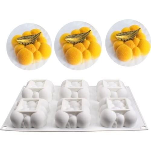 6 Cavity 3D Cloud Shape Silicone Mold Dessert Cake Mousse Baking Form Moulds Chocolate Cake Mold DIY Baking Decorating Tools
