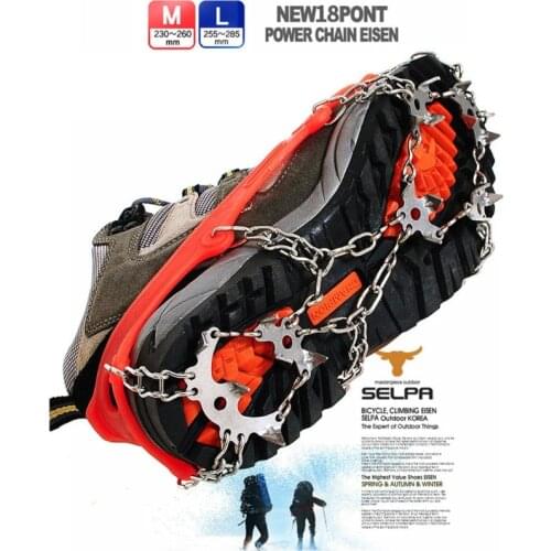 Snow Hiking Shoe Spikes Cleats Ice Snow Grips with 18 Spikes Stainless Steel 448D