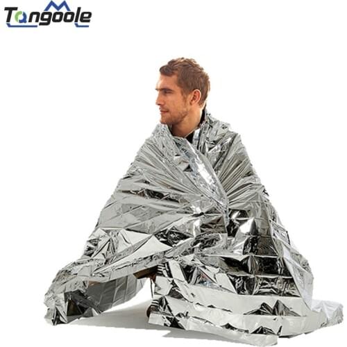 Outdoor Reflective emergency blanket First Aid rescue survival kit gear camping mat Foil Thermal silver