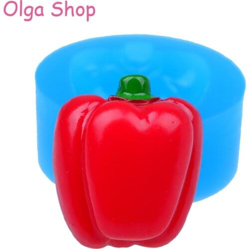 VYL042 23.8mm Red Chili Pepper Silicone Mold - Vegetable Mold Cake Decorating Fondant, Chocolate, Resin, DIY Baking Biscuit Mold