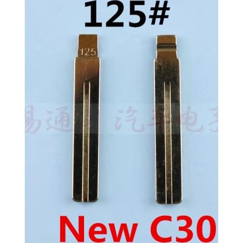 Top Quality NO. 125 Key Blade For New C30 Flip Key Blade, Original Car Blank Key Blade 125# For Locksmith[10pcs/lot]