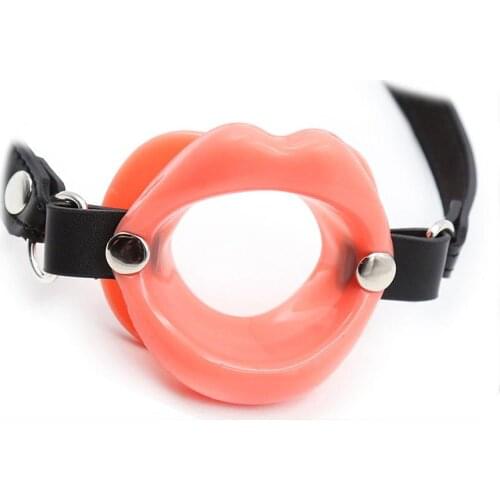 Adult Game Open Leather Mouth Ball Oral Sex Gag Lips Bondage Restraints Sex Toys Adul Several colors available choose from