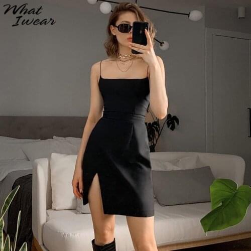 Черные летние платья Whatiwear China At AliExpress