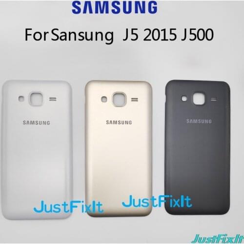 For SAMSUNG Galaxy J5 2015 J500 J500F J500H J500FN Back Battery Cover Door Rear Glass Housing Case Replace Battery Cover