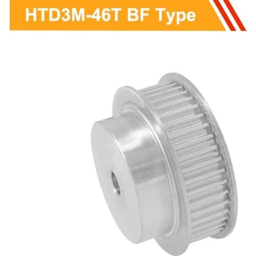 3M 46T Timing Belt Pulley HTD3M Type CNC Belt Pulley 11mm/16mm Belt Width 8/10/12/14/19/20mm Bore Synchronous Pulley Wheel