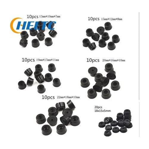 10pcs/20pcs Black Rubber Pads Tile Floor Protectors Rubber Non-slip Table Chair Furniture Feet Leg Pads