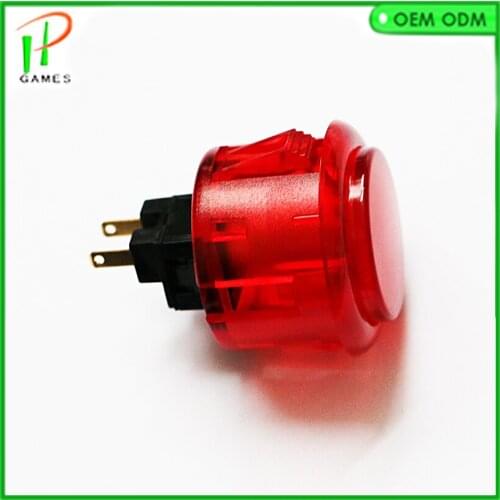 12pcs /lot Arcade push button Transparent crystal button 24mm round button switch copy SANWA OBSC-24