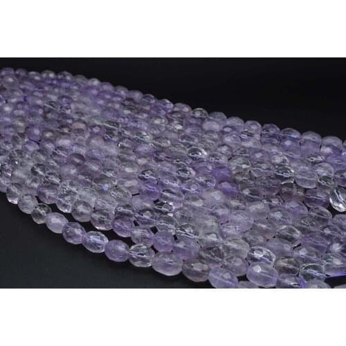 13x16mm AA Natural Faceted Amethyst irregular Oval Stone Beads For DIY necklace bracelet jewelry make 15 "free delivery