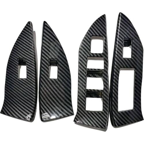 4Pcs for Subaru Forester Car Door Armrest Window Lift Switch Button Panel Cover Trim Stickers Car Accessories