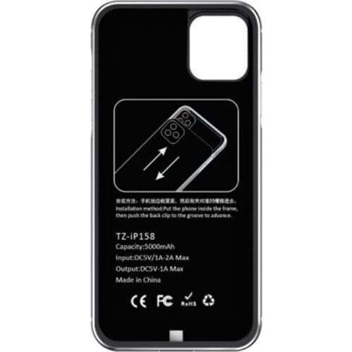 5000mAh power bank cellphone back charger Extra power Back clip battery for iphone 11 pro max