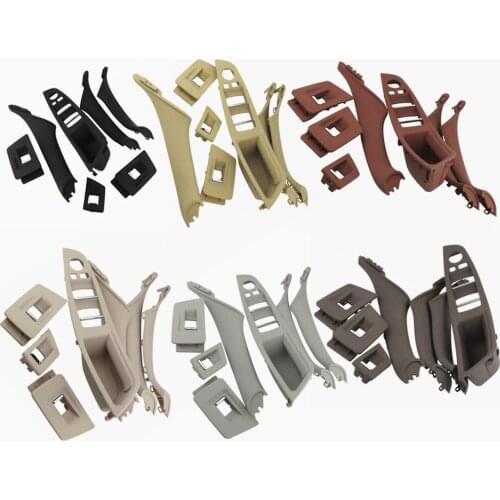 7 PCS For BMW 5 series F10 F11 F18 525 Left Hand Drive LHD Gray Beige Black Car Interior Inner Door Handle Panel Pull Trim Cover