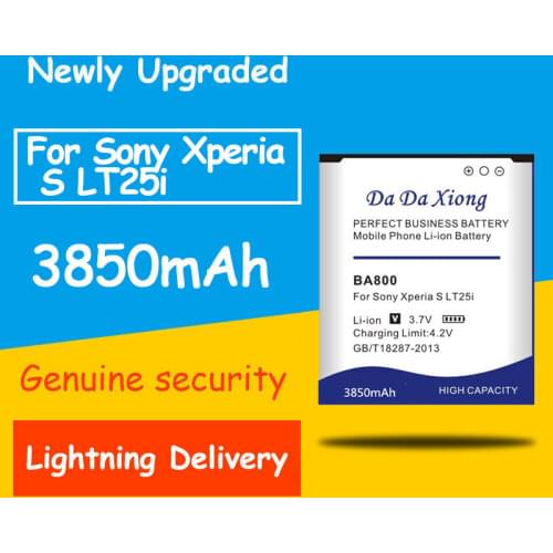 Free shipping 3850mAh BA800 Battery for Sony Ericsson Xperia V LT26i Arc HD AB-0400 LT25i LT25C LT26 LT25C Replacement batteria