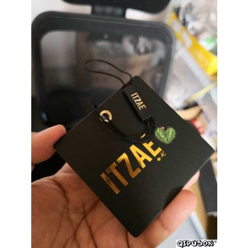 Customize tags with logo garment swing tag paper label custom hang tag print labels clothing label tag DH19113