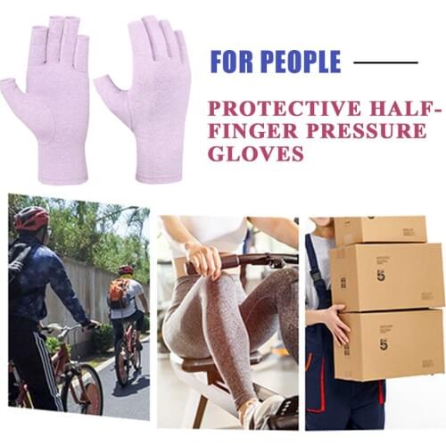 Joint Pain Relief Therapy Open Fingers Glove 1 Pair Compression Arthritis Gloves Women Men Therapy Wristband