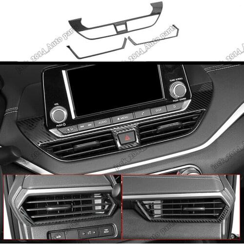 Carbon fiber Central Control Outlet Air Vent Cover Trim For Nissan Altima 2019