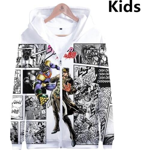 2 to 13 years kids hoodies JOJO Bizarre Adventure 3d Hoodie sweatshirt boys girls kawaii JOJO Printed Jacket children clothes