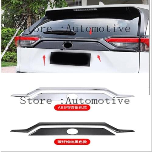 For Toyota RAV4 RAV 4 2019 2020 2021 2022 Carbon Fiber Rear Upper Trunk Lid Cover Trim Tailgate Boot Protection Strip Accessorie