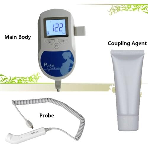 Doppler Baby Heart Rate Monitor Pocket Doppler 3.0MHz Fetal Doppler Ultrasound Baby Heartbeat Detector Home Pregnant