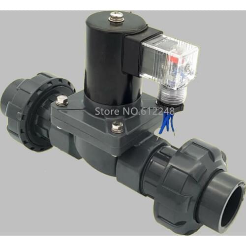 PVC Solenoid Valve DN15 DN20 DN25 DN32 220V 24V Anti-Corrosion Acid and Alkali Resistant Electromagnetic valve