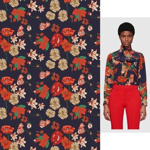 G brand series latest dress printed fabric cloth shirt fashion designer fabric high-end fashion sewing material for dress