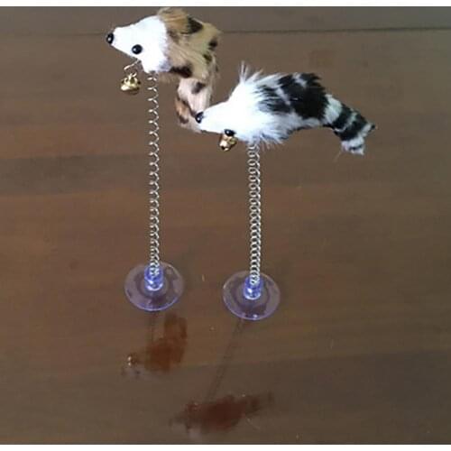 Cat Toy Cat-friendly Design Soft Feather Mouse Imitation Spring Toy for Home