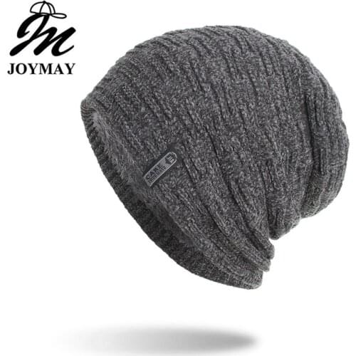 Joymay 2018 New Winter Hat Unisex Skullies & Beanies Knitting Cap Hats Gorro Caps For Men Women Dropshipping WM107-H