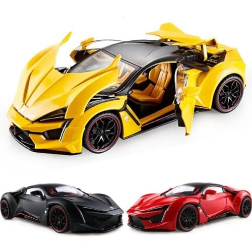1:32 1:24 Lykan Hypersport Fenyr Die Cast Alloy Car Model Collectibles Boy Birthday Present Childrens Toy Car Free Shipping